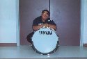 Jerry inside the percussion storage room.